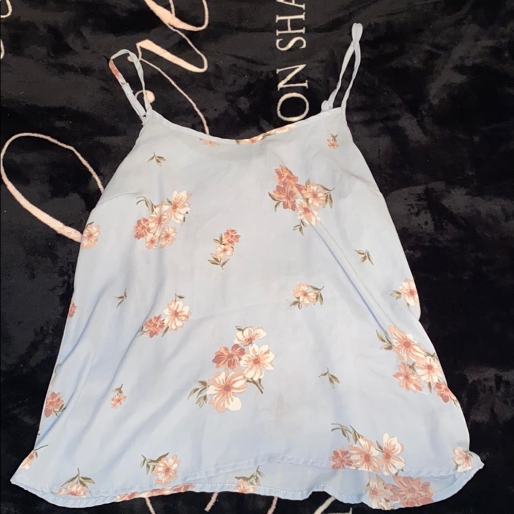 Forever 21 Blue Floral Tank! Size S!